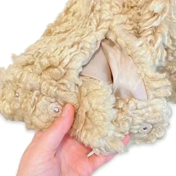 NWT & Other Stories Faux Fur Cozy Teddy Jacket Latte Brown Size 8 - Picture 8 of 11